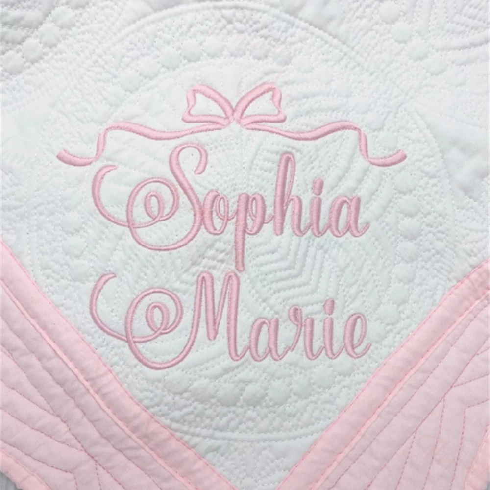 Girls Boys Soft Cotton Blanket Personalized Name Baby Shower Party Gift Sleeping Blanket Custom Infant Outdoor Stroller Blankets