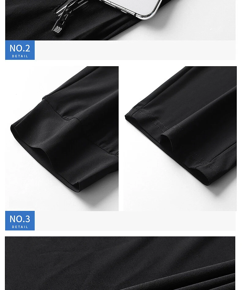 Ice Silk Pants Men Summer Thin Style Sports Quick Dried Straight Leg Draping Wide Leg Pants Casual Trousers Plus Size 6XL7XL 8XL
