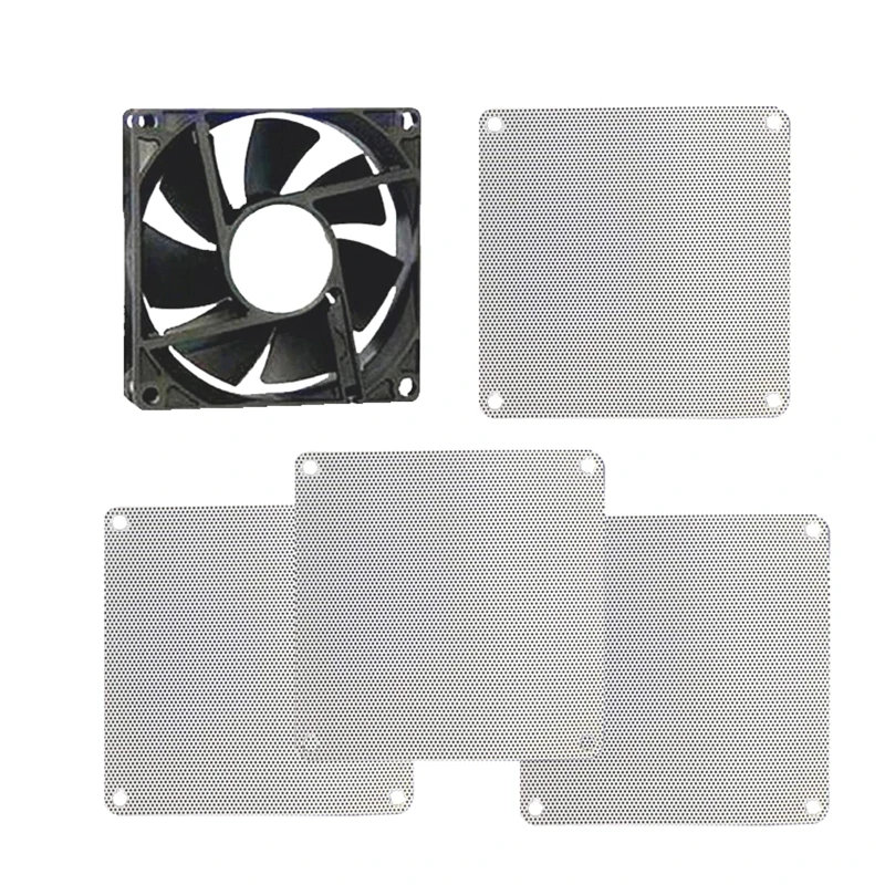 5PCS 80mm 90mm 120mm 140mm Cuttable White PVC PC Fan Dust Filter Dustproof Case Computer Mesh Cooling Dustproof Cover