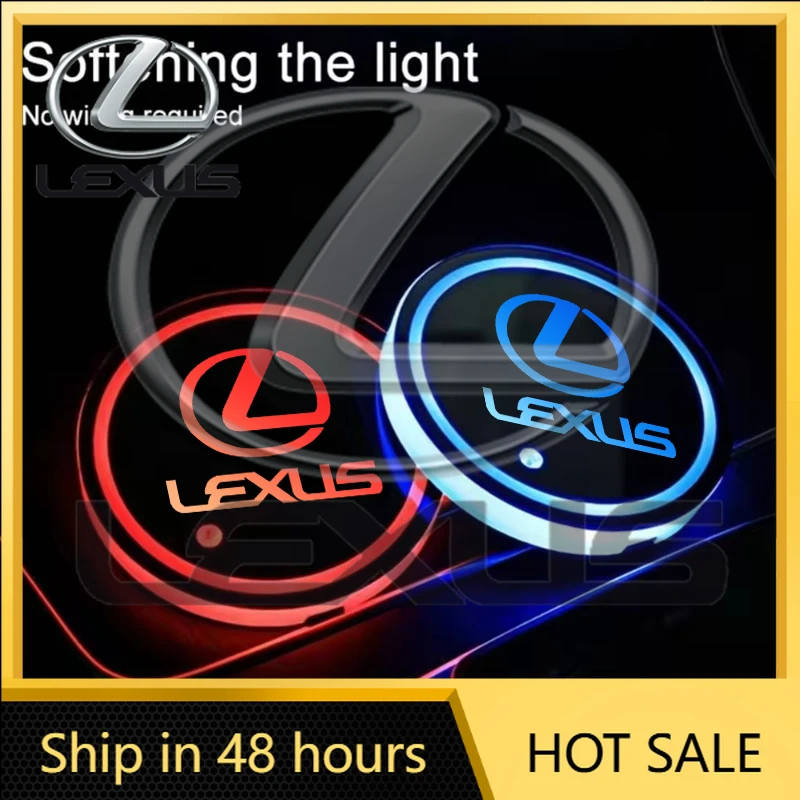 2026-hot-interior-stickers-led-luminous-car-water-cup-coaster-holder-7-colorful-usb-charging-for-lexus-es-ls-ux-nx-rz-rx-lc-is-g