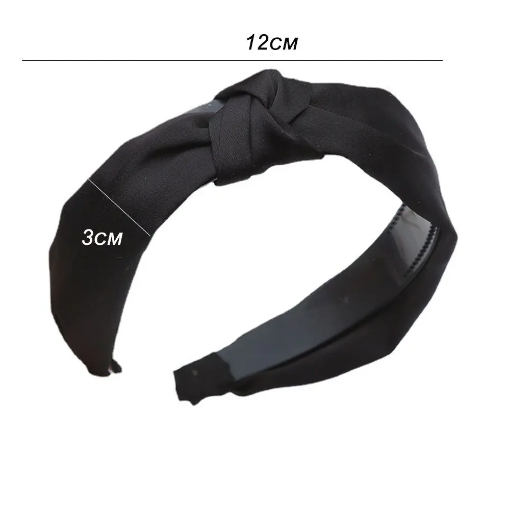 Knot Solid Color Wide Side Hair Accessories Headwear Headband Hair Hairband for Women Girl Hair Hoop