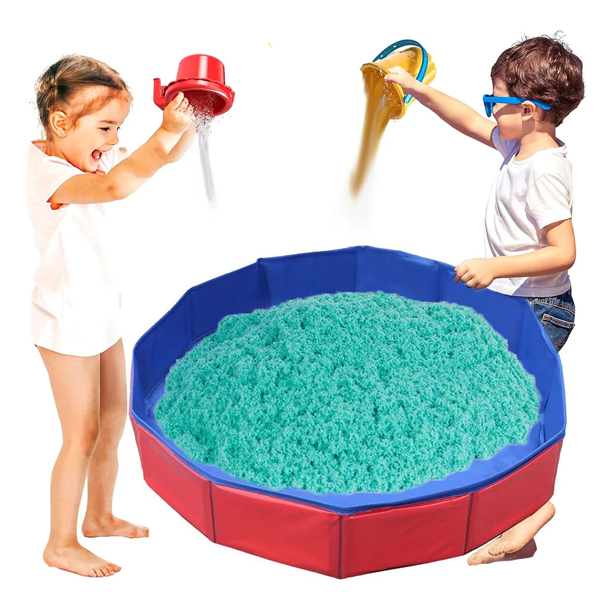 Sandbox for Kids Boys Girl Sensory Toys Sand Table Children's Outdoor Sandboxes Toys Sand Box Sand Beach Swimming Pool Sand Toys - Image 6