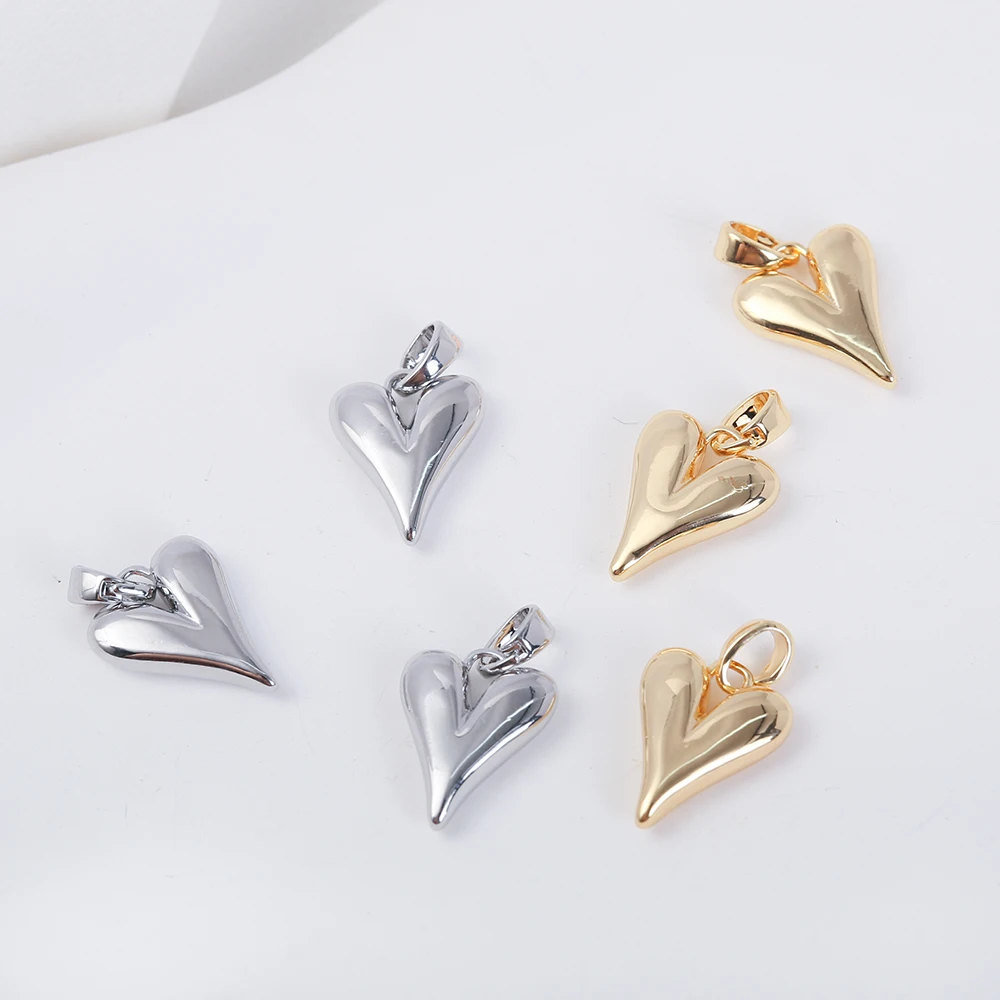 4 шт., подвеска в форме сердца с залогкой, латунная позолоченная однотонная подвеска в форме сердца любви для браслета «сделай сам», ожерелья, аксессуары для изготовления ювелирных изделий 4 шт., подвеска в форме сердца с залогкой, латунная позолоченная однотонная подвеска в форме сердца любви для браслета «сделай сам», ожерелья, аксессуары для изготовления ювелирных изделий