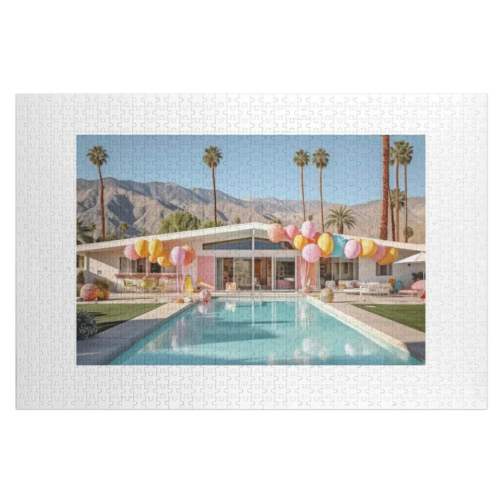 

Midcentury Modern Palm Springs Jigsaw Puzzle Photo Custom Personalized Toy Puzzle