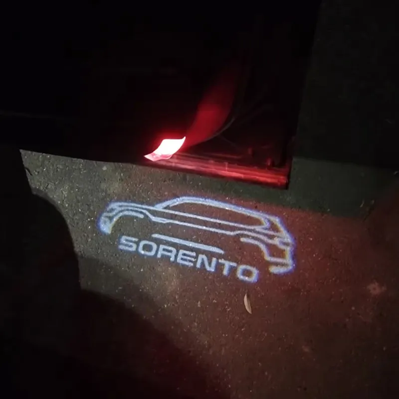 2PCS For KIA Sorento UM (3th Gen) Prime 2015-2020 Logo Wireless Led Emblem Car Door Light Projector Lamp Accessories Decoration
