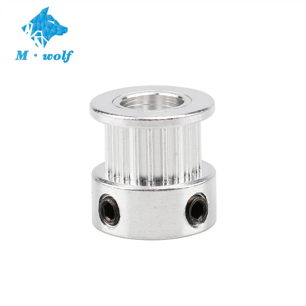 1Pcs GT2 Pulley 16/20 tooth Bore 5mm 6.35mm 8mm teeth Timing Gear Alumium For 2GT belt Width 6mm For 3D printer parts