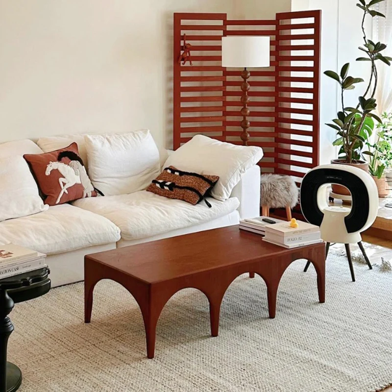 

Minimalist Designer Coffee Table Simple Nordic Wood Living Room Decoration Coffee Table Unique Aesthetic Meubles Home Furniture