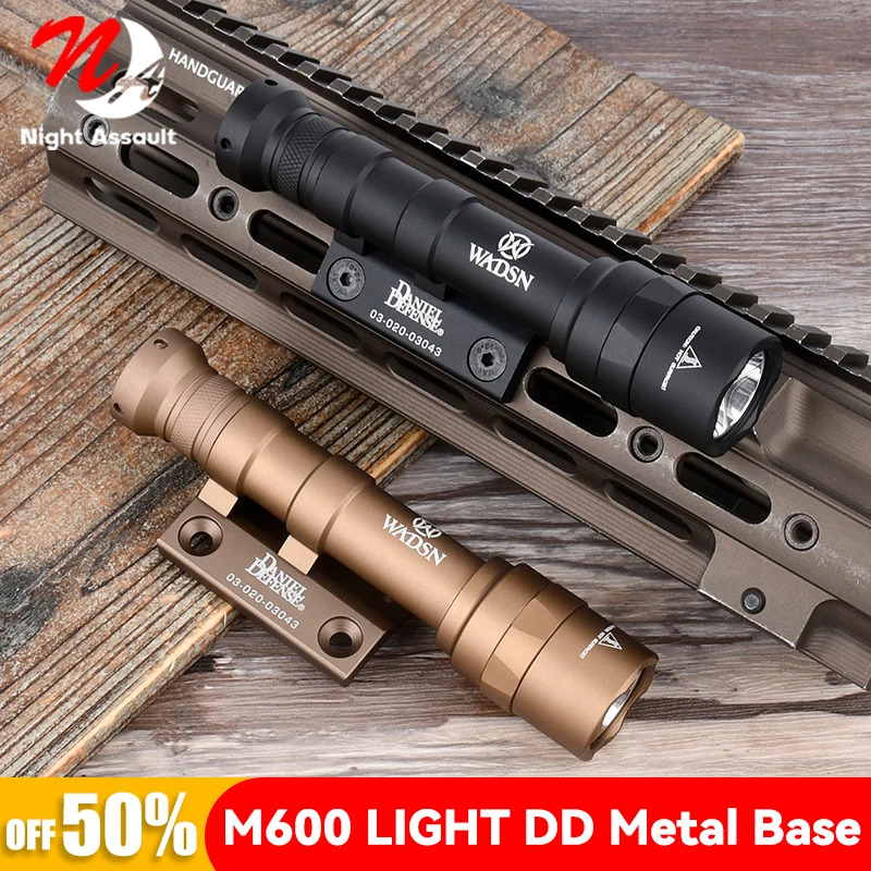 

Tactical DD SMR Mlok Keymod Metal Base Fit Surefir M300 M600 Flashlight Weapon Hunting Scout Light Offset Side Mount Accessories