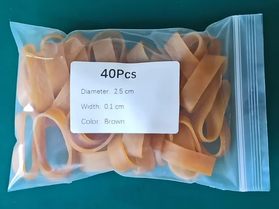 Breedte 2 cm Bruine elastische brede elastiekjes voor pakketverpakkingen Postpakketverpakking - Vier maten beschikbaar