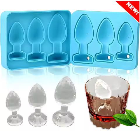 Funny Silicone Ice Cube Mold Prank Anal Plug Shaped Ice Tray Reusable Funny Cocktails Whiskey Beer Drink ice-Cube Maker
