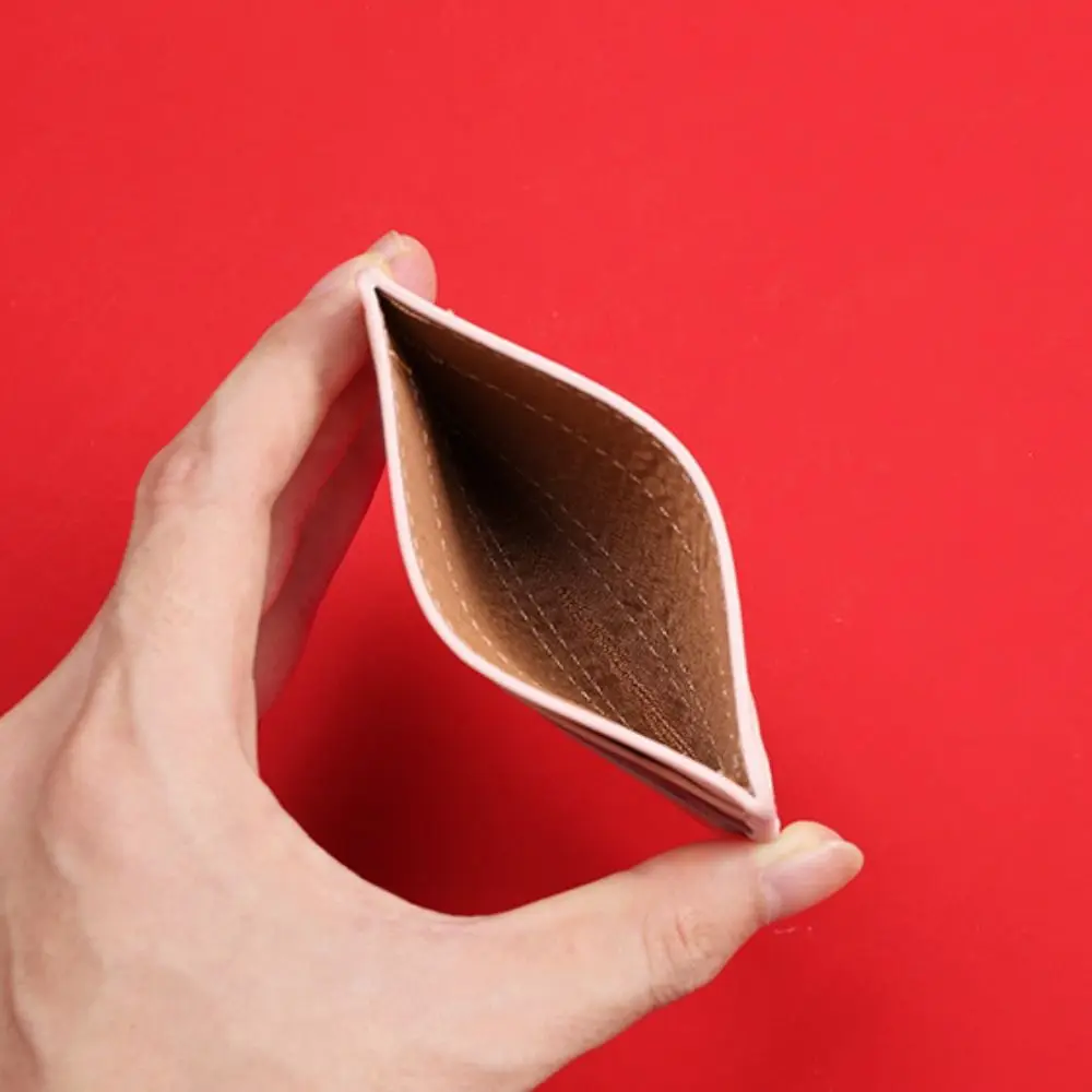 Tragbares Kartenetui mit mehreren Kartenfächern, ultradünnes Kartenetui aus PU-Leder, einfaches Ausweispaket für Männer und Frauen