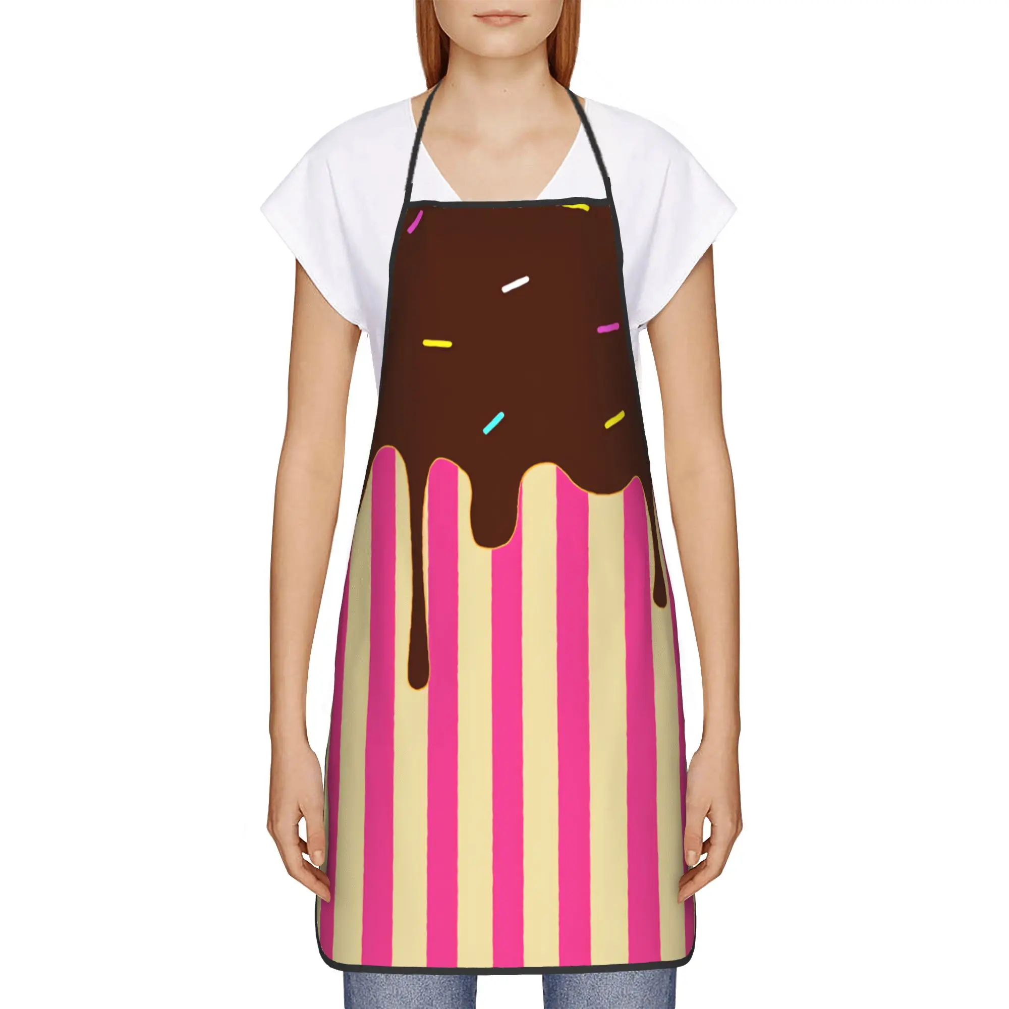Ice Cream  Apron  Household Fashion Kitchen Accessories Barber Restraunt Aprons without Pocket