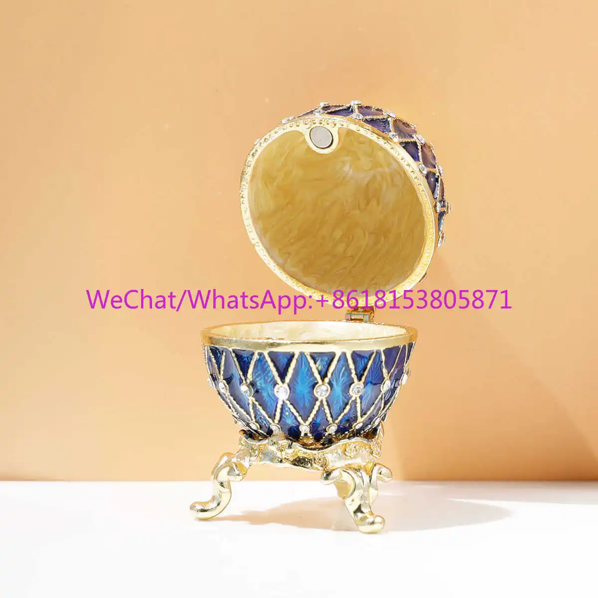 Easter egg alloy metal handicraft multi-colored small egg ornament