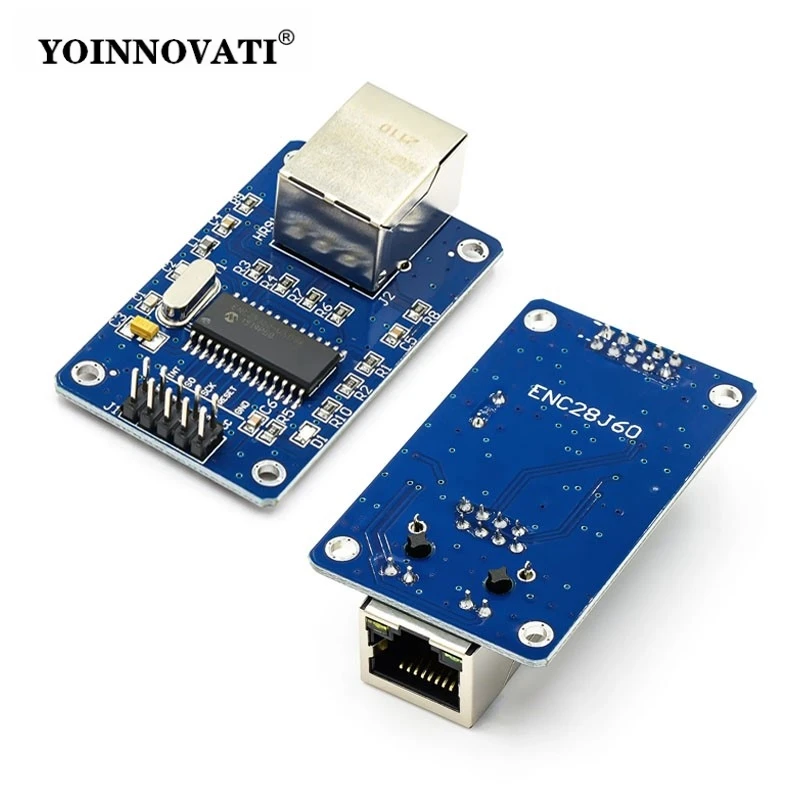 ENC28J60 Ethernet Module LAN Network Board 25MHz Crystal SPI Interface 3.3V for Arduino/AVR/STM32/LPC