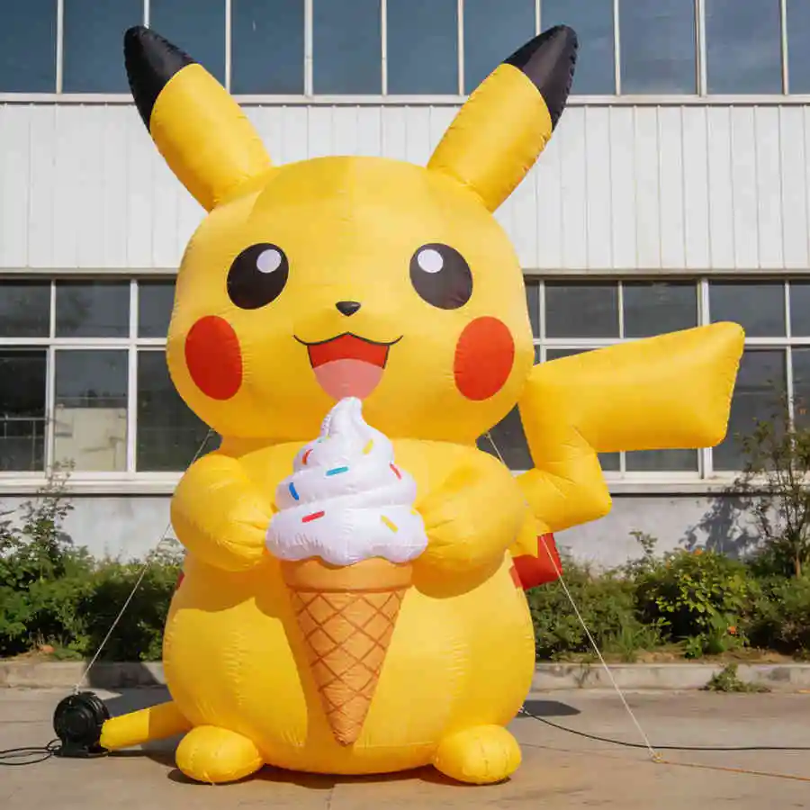 

Giant Pikachu Ice Cream Inflatable Summer Commercial Display Mascot for Brand Promotion Outdoor Advertising Event
