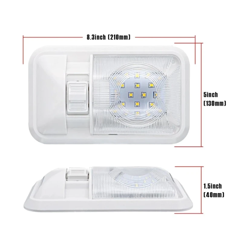 Luz techo LED con interruptor encendido/apagado lente 800LM 24x2835SMD Luz techo única