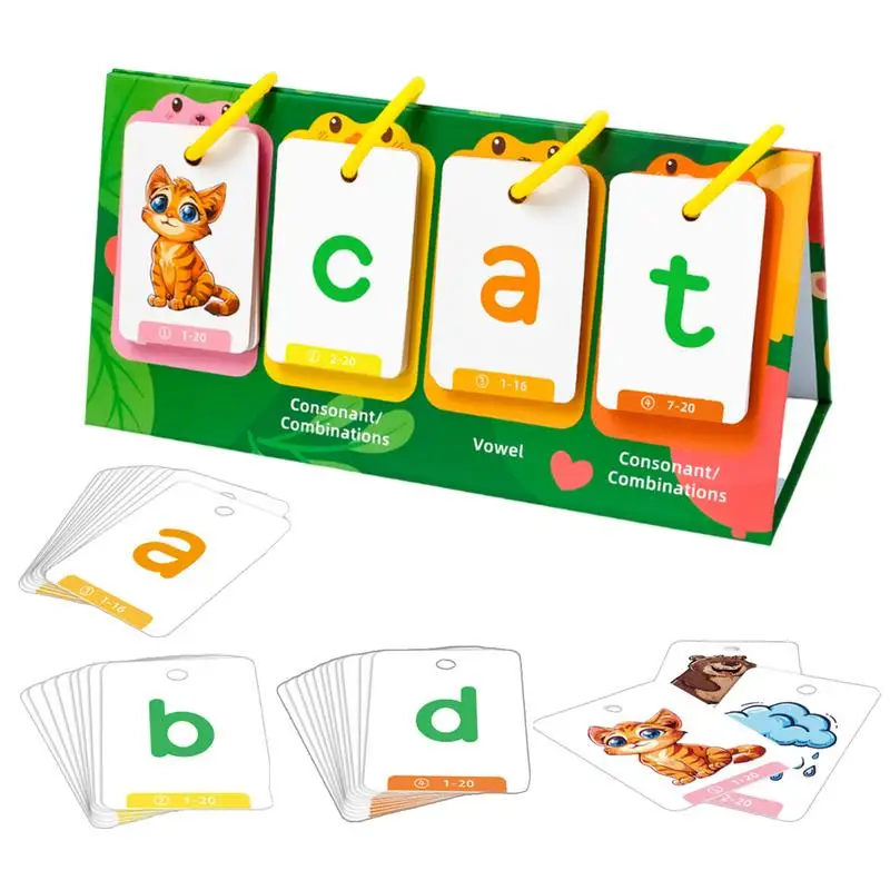 

Kindergarten Phonics Games Learn To Read Word Games Spelling Reading Preschool Learning Games Word Builder Games With 80 Cards