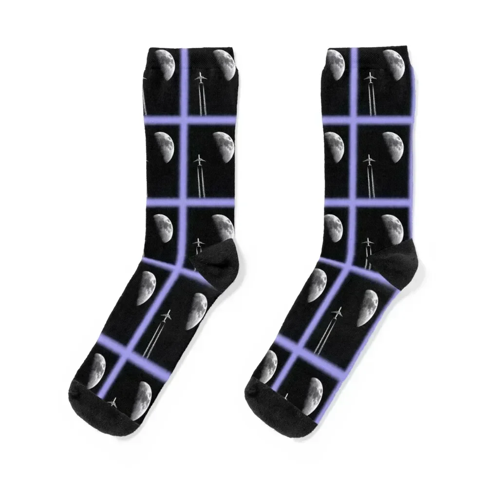 Airliner Moon Pass Socks colored sport Women's Socks Men's