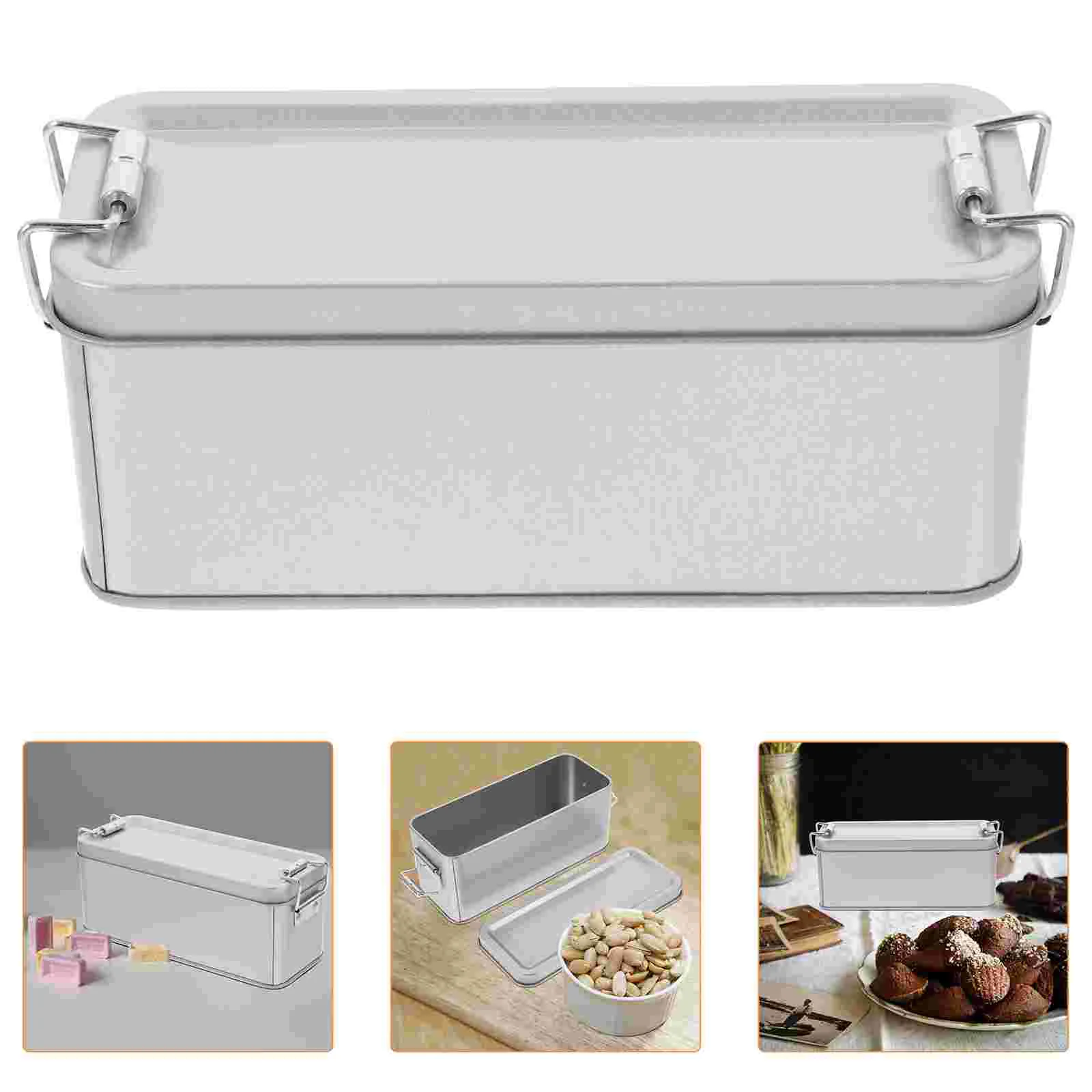 

2pcs Retro Storage Metal Can With Lid Boxes Cookie Containers Metal Tins Lids Small Candy Box Decorative Home Storage