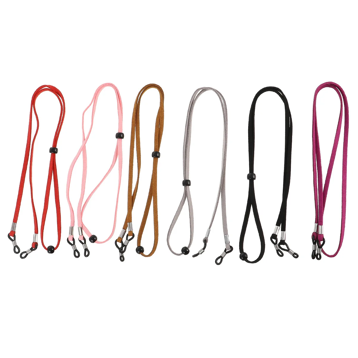 6pcs Anti-Skid Glasses Rope High-Quality Fabric Adjustable Lanyard For Sports Eyewear Durable Hand-Woven Design Multiple Colors