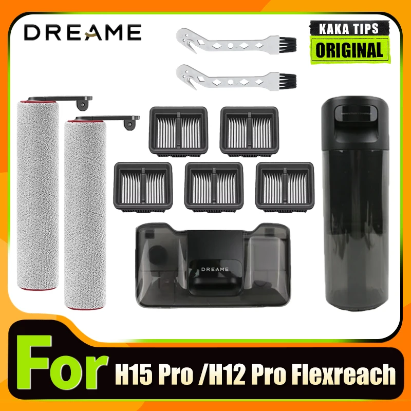 

Original Accessories For Dreame H12 Pro Flexreach /H15 Pro Clean Water Tank Brush Roller HEPA Filter Holder Vacuum Cleaner Parts