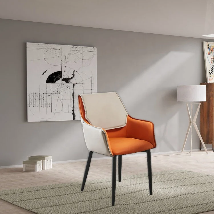 

Modern contracted banquet design luxury dining room Classic leather dining chairs leather chairs for dining room