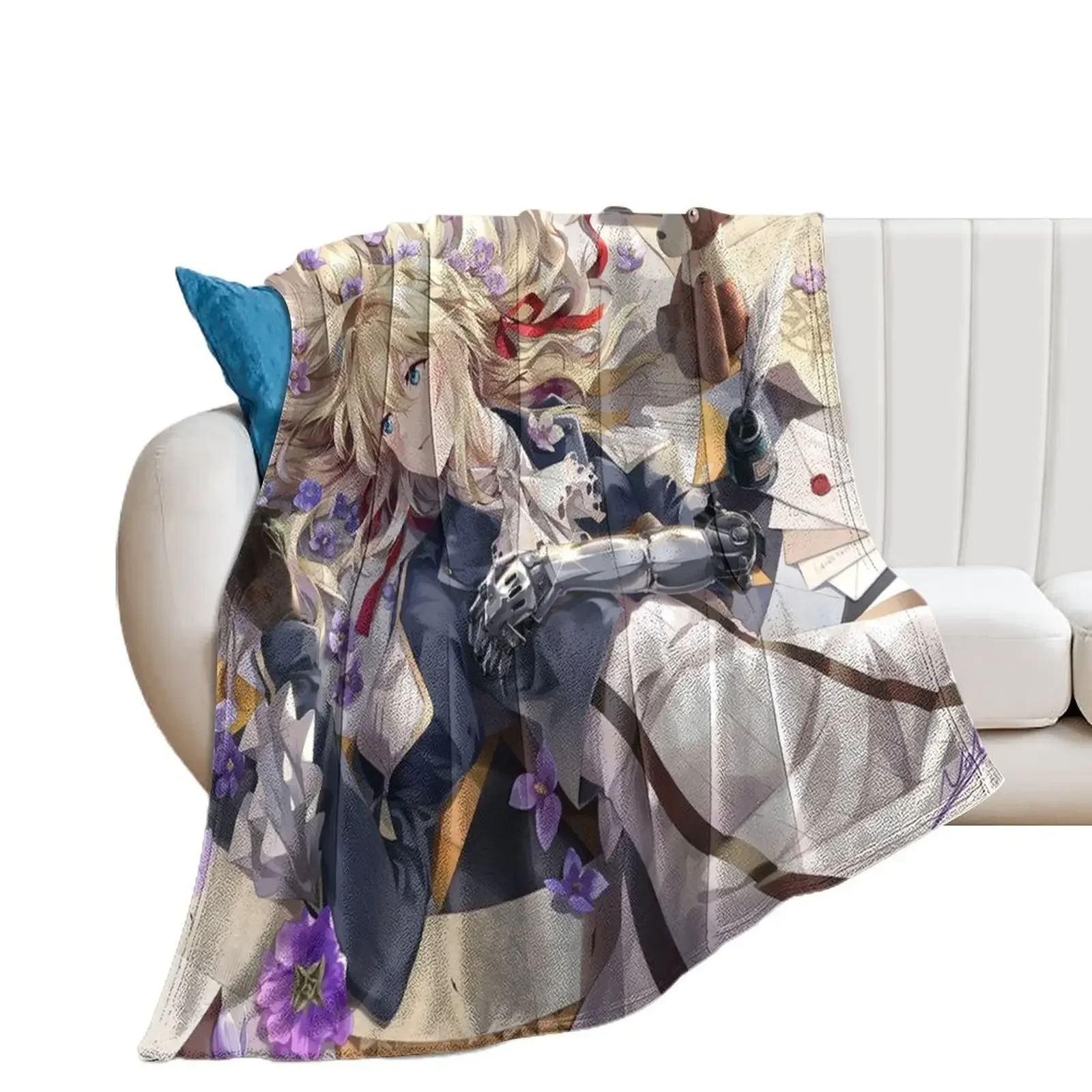 Violet Evergarden 4 Throw Blanket For Sofa Thin Multi-Purpose Luxury Thicken Thermal Blankets