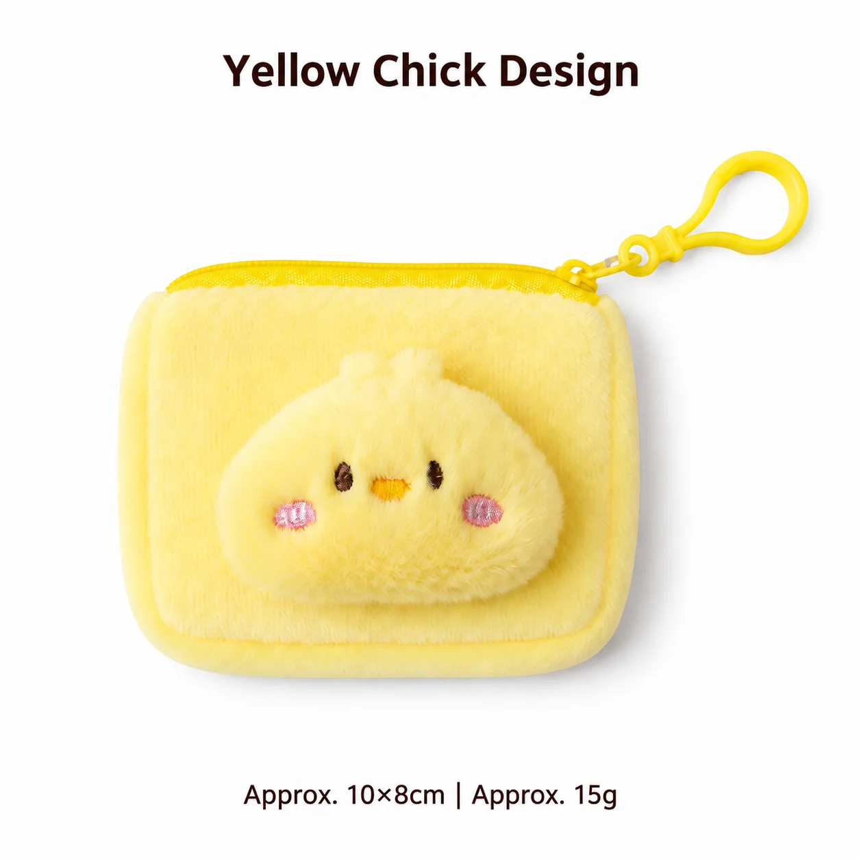 Plush Storage Pouch Compact Mini Zipper Pouch Small Accessories Pouch Zipped For Earphones Charging Cables Backpack