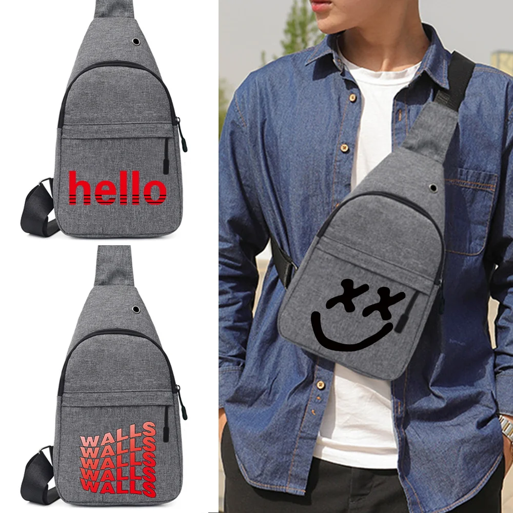 

Walls Series Print Chest Bag Multifunction Anti-theft Chest Pack Male Messenger Bags Unisex Fashion Casual Shoulder Bag Purse