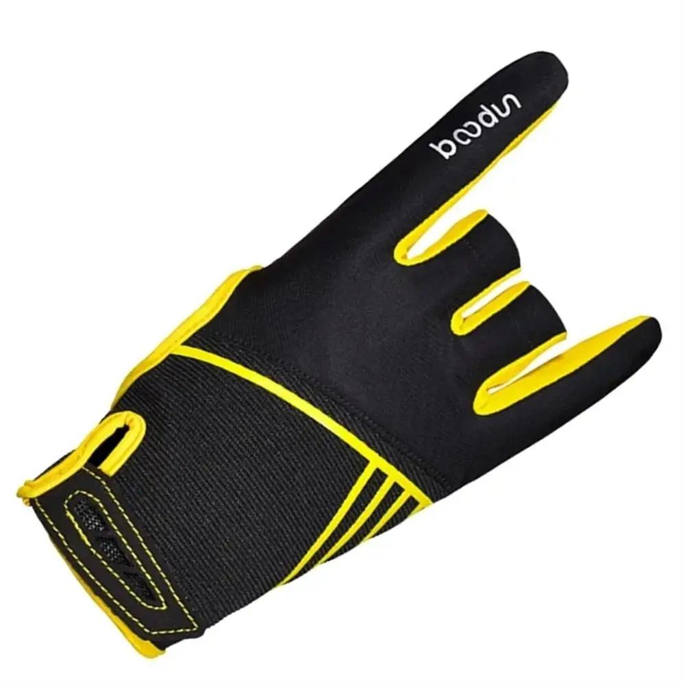 Comfortable Anti-Skid Bowling Glove Mittens Breathable Bowling Ball Gloves Half Finger Professional Sports Gloves Adult