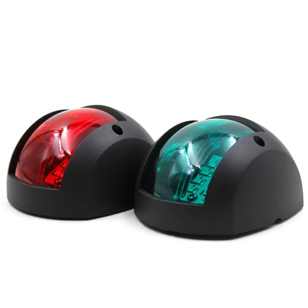 

2Pcs LED Navigation Light Signal Warning Lamp Pair for Sale for Marine Boat Yacht Truck Trailer Van Indicator Accessories
