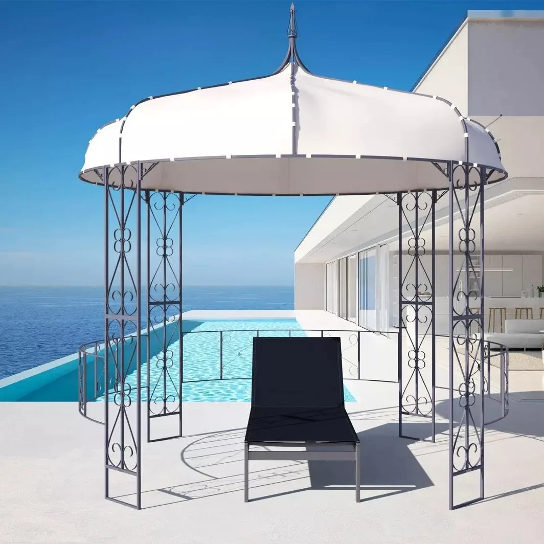 Outdoor European wrought iron tent courtyard garden terrace wedding flower stand seaside pavilion