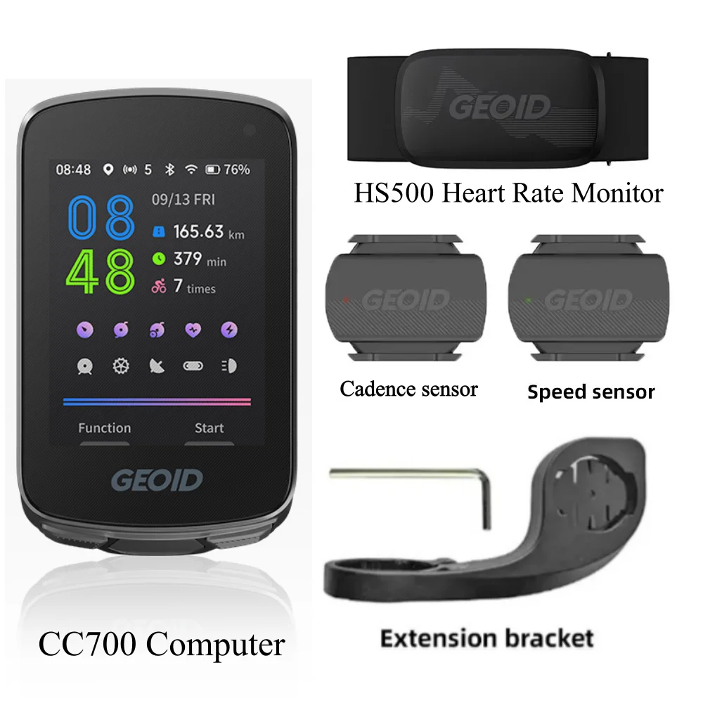 

GEOID CC700 GPS Bike Computer 2.8-inch Color Screen Route Navigation Bicycle Speedometer WIFI Waterproof Cycling Odometer