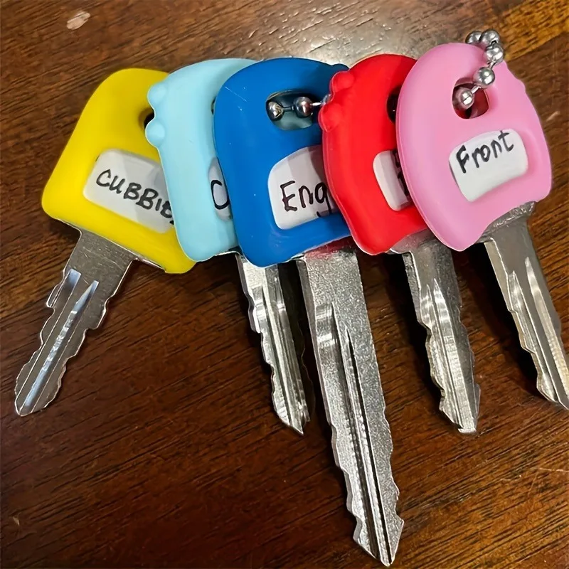 Schlüsselkappenabdeckungen, Silikon-Identifikationsset, 16-teilig, verschiedene Farben, Organizer-Etiketten für die Aufbewahrung zu Hause, im Büro, auf dem Schreibtisch – Detail 3