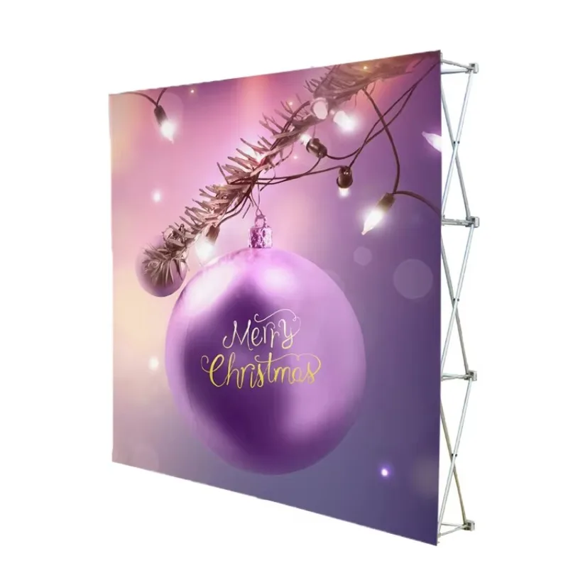 Portable 12 Trade Show Display Rack Fabric Backdrop Banner Wall for Pop up Stand