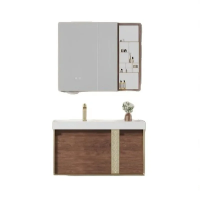 Second-hand bathroom cabinet combination ceramic integrated basin bathroom smart mirror cabinet