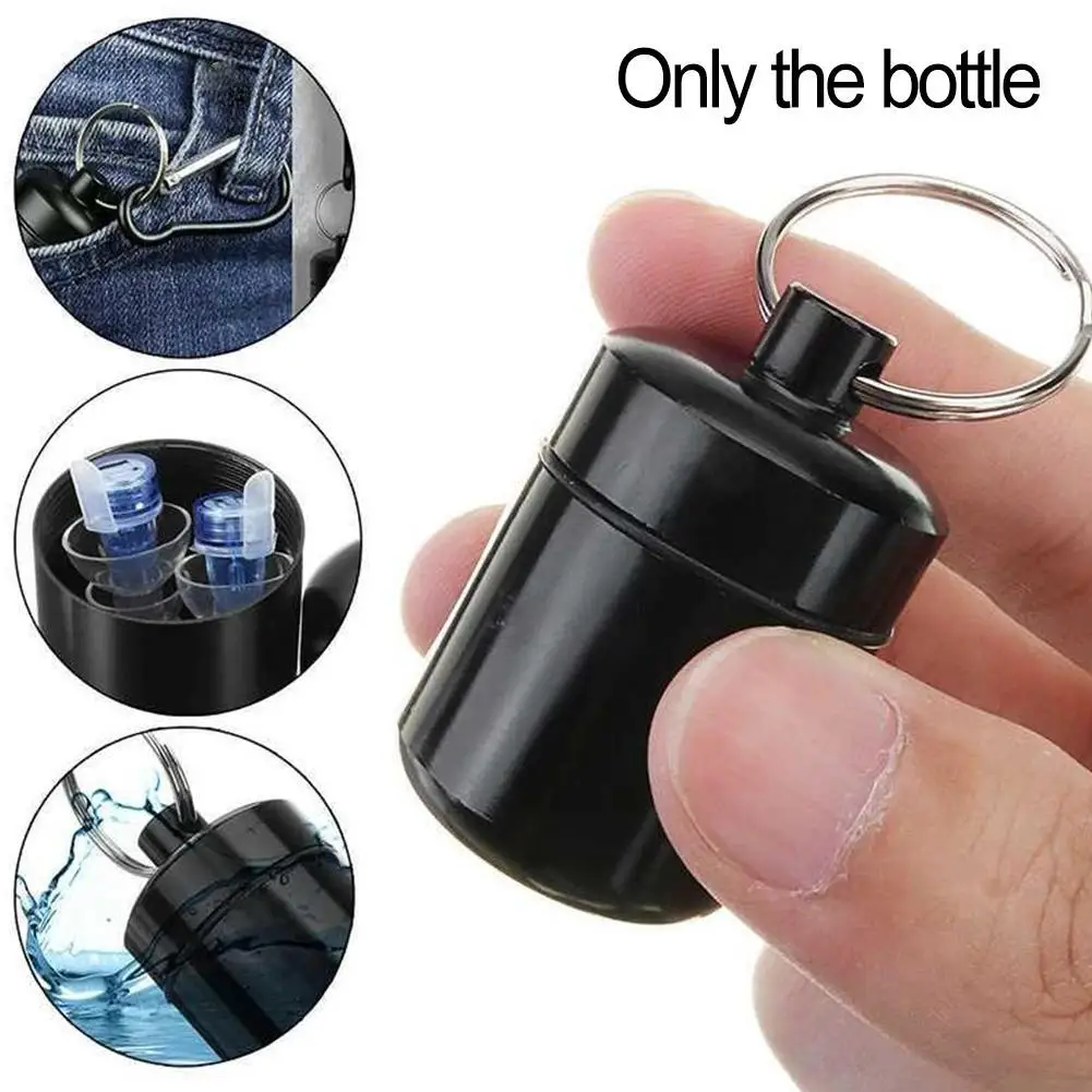 Cartridge Pill Bottle Waterproof Sealing Metal Can Box Case Bottle Bottle Keychain Earplug Holder Container Mini Storage Ke Y3V3