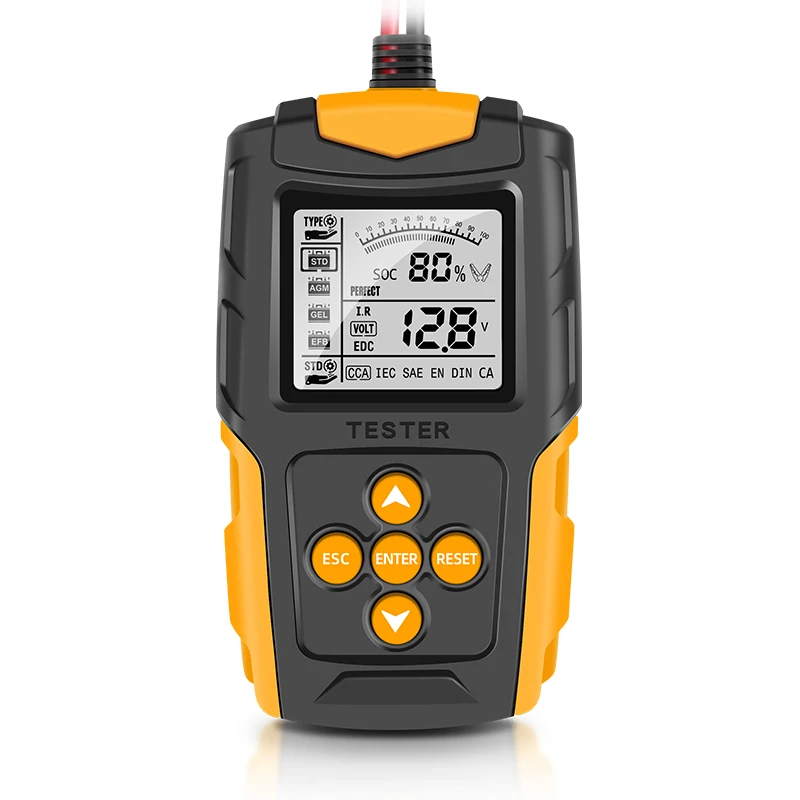 

Car Battery Tester LCD Battery Analyzer Charge Testing E-FAST 12V 24V Auto Diagnostic Tool Gel AGM WET CA SLA Battery CCA IR SOH