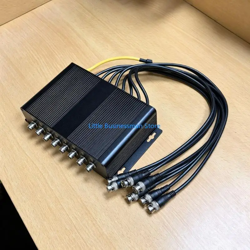 CCTV BNC Video Box for 8 Port Cable Routing, Standard End Layout, Rack Ready Housing for Monitor Cabinet and Camera Line Work in