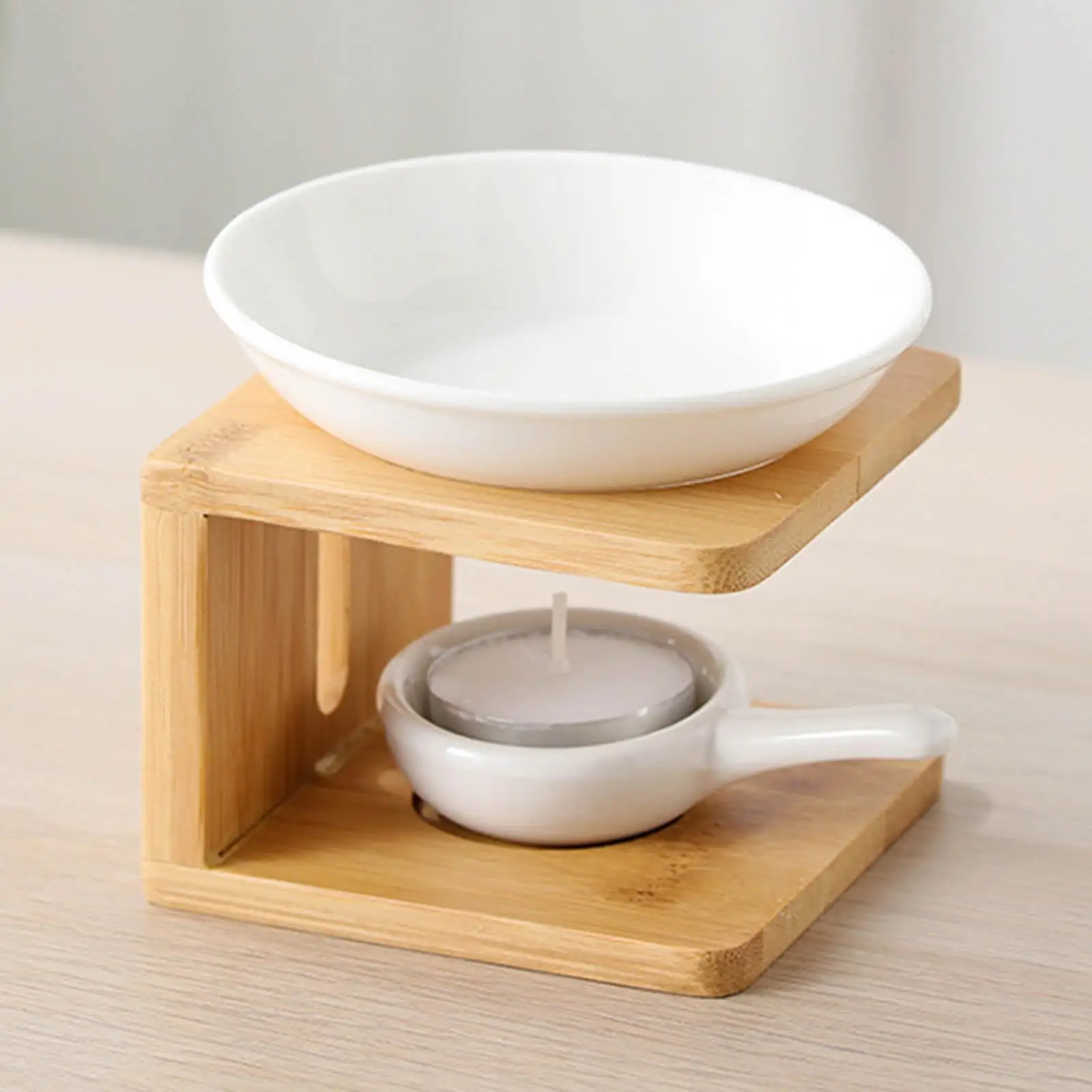 Ceramic Essential Oil Burner Tealight Holder Holder Fragrance Warmer Wax Melt Burner for Yoga Meditation Bedroom