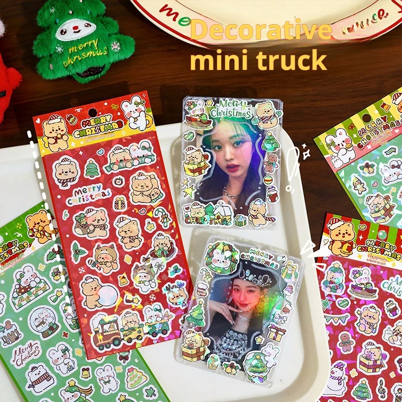 

5 sheets Cute Christmas Gooka Stickers Cartoon Photo Album Decoration Booklet Stickers Christmas DIY Decoration Small Sticker