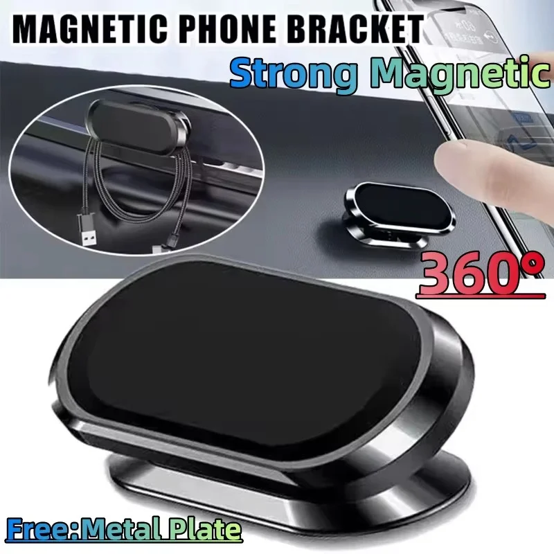 Universal 360 °   Drehbarer magnetischer Auto-Handyhalter, magnetischer Handy-Ständer, GPS-Handyhalterung für iPhone, Xiaomi, Huawei Smartphone