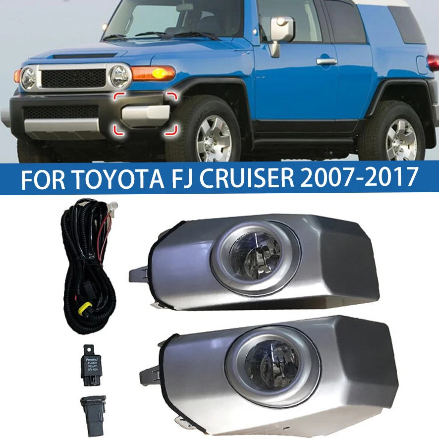 

1 Set Fog Light Daytime Running Light Silver For Toyota FJ Cruiser 2007 2008 2009 2010 2011 2012 2013 2014 2015 2016 2017