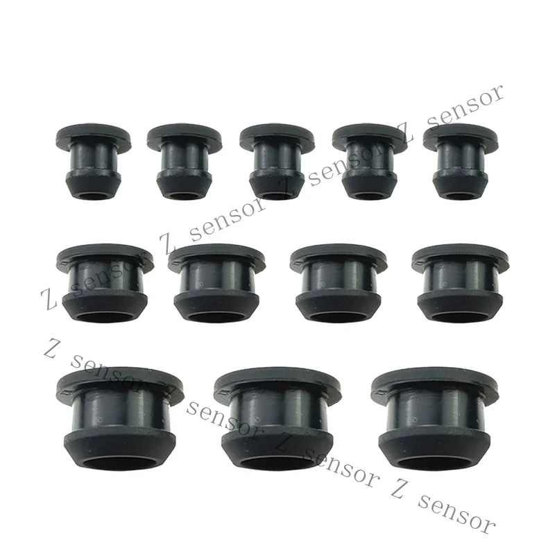 Z+ 2.5-60.6mm Snap-on Hole Plug Silicone Rubber Black Blanking End Cap Seal Stopper