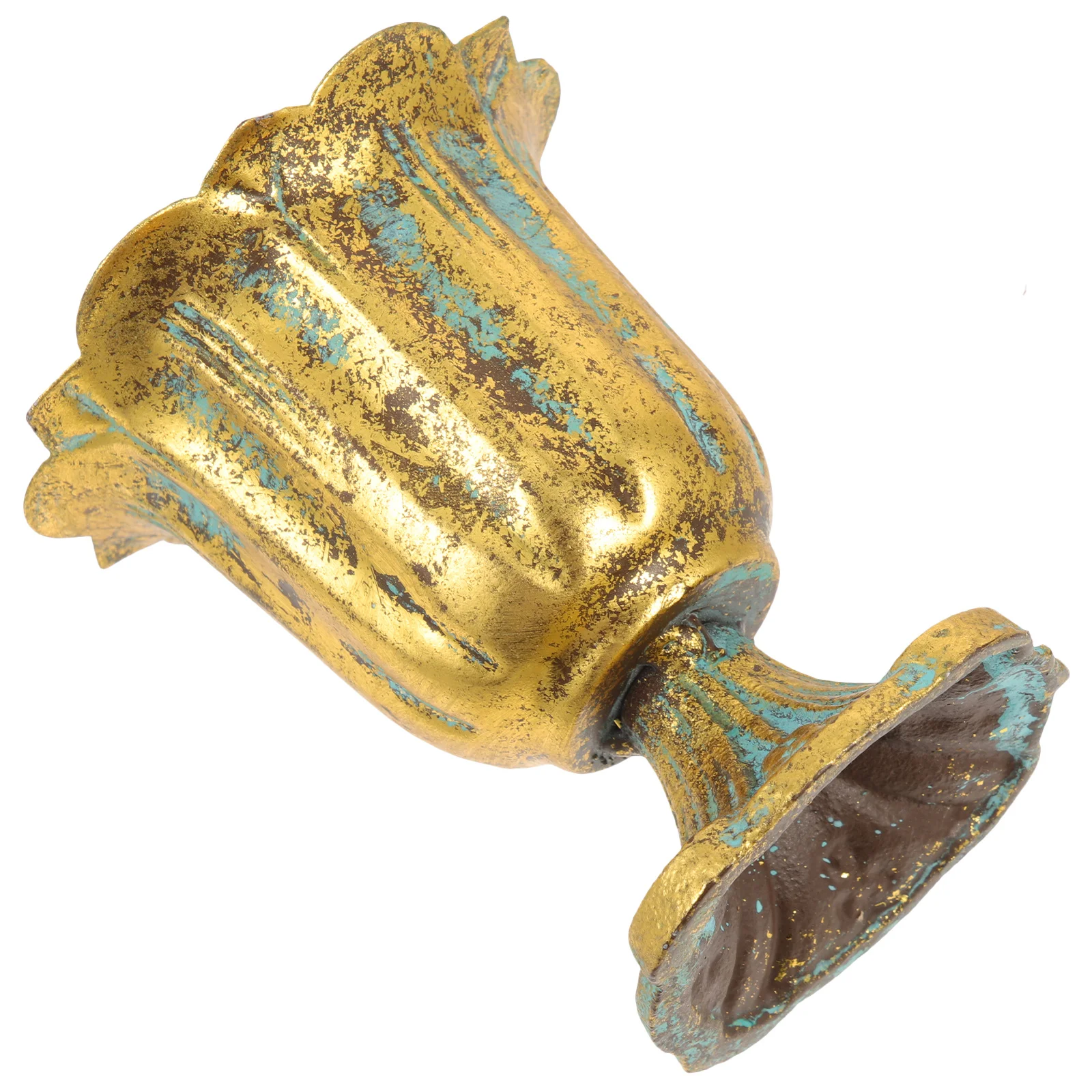 

Cast Iron Base Flower Pot Vintage European Style Roman Column Planter For Wedding Decor Display Potted Vase Balcony Garden