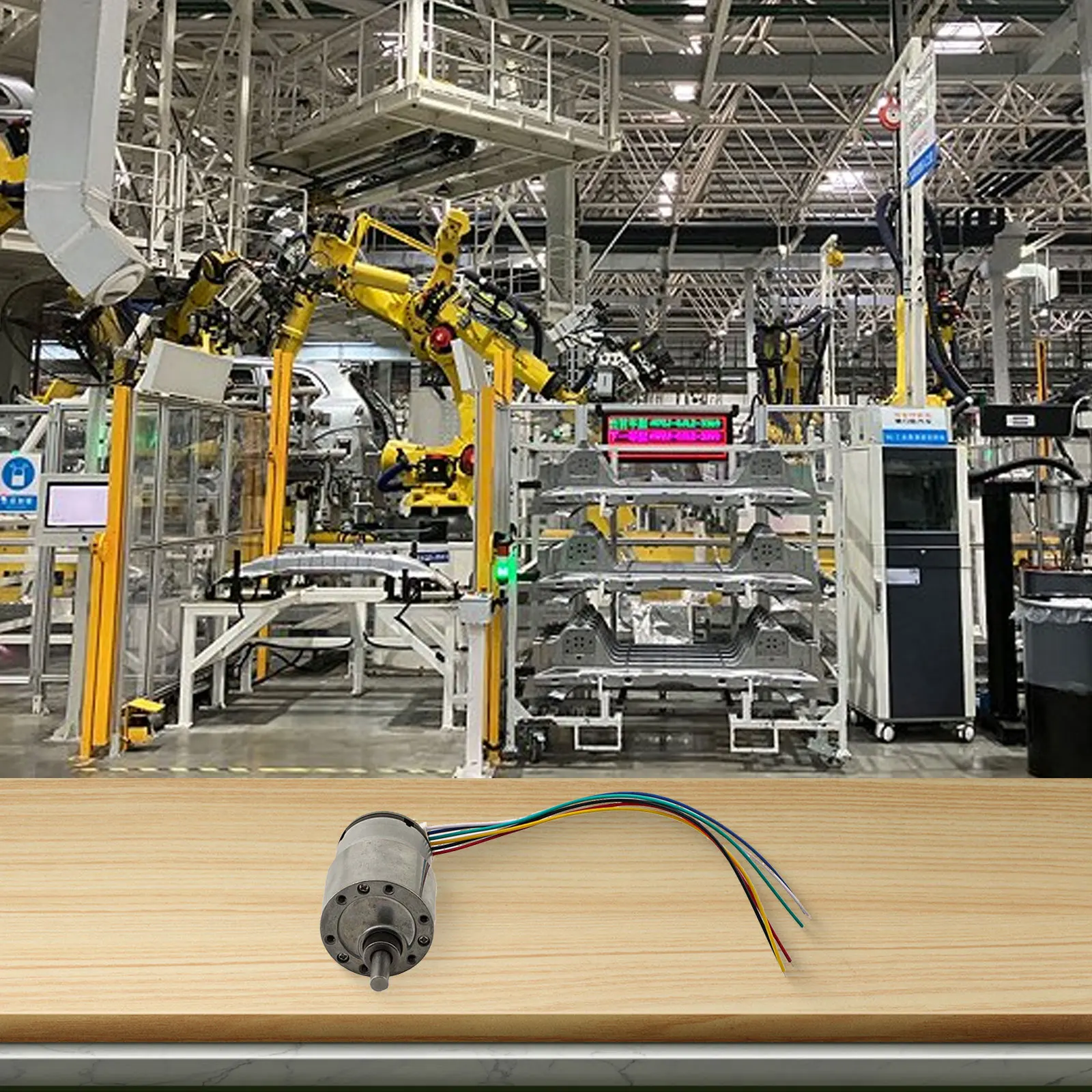 Für Robotik DC12V Motor Encoder Motor Standardgröße Metallgehäuse Längerte Lebensdauer Robuste Konstruktion Geschwindigkeitseinstellung