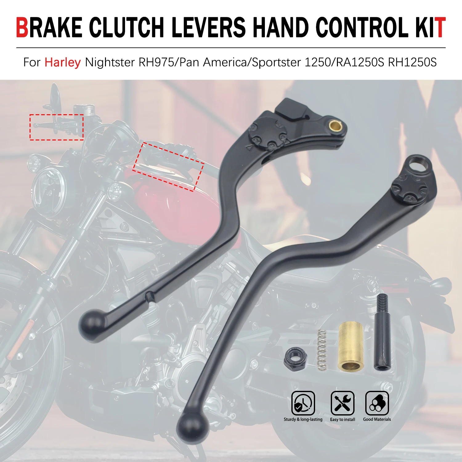 For Harley Nightster RH975 Pan America RA1250 RA1250S Sportster 1250 RH1250S CNC Aluminum Motorcycle Clutch Brake Levers