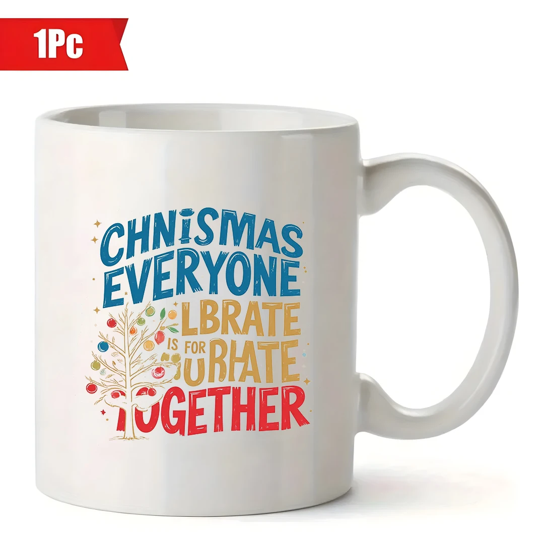 كوب سعة 11 أونصة + تصميم شجرة عيد الميلاد الكرتونية + كوب للأطفال + كوب إبداعي للمكتب العائلي + مجموعة هدايا العيد هدية عيد الميلاد #2