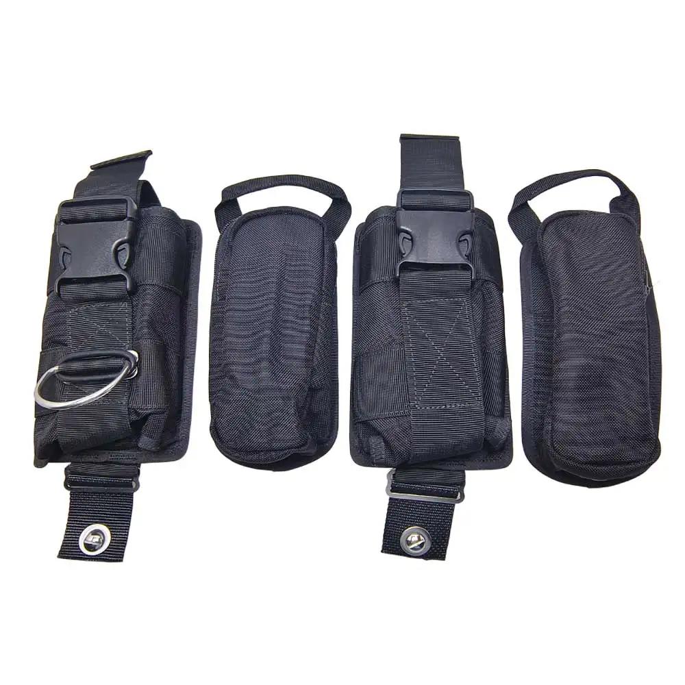 2er-Pack 10LBS Technische Tauch-Sidemount-Gewichtstaschen mit 2 Handzug-Bleischrotaschen und BCD-Schnellverschluss-Entlastungsbeuteln – Detail 1