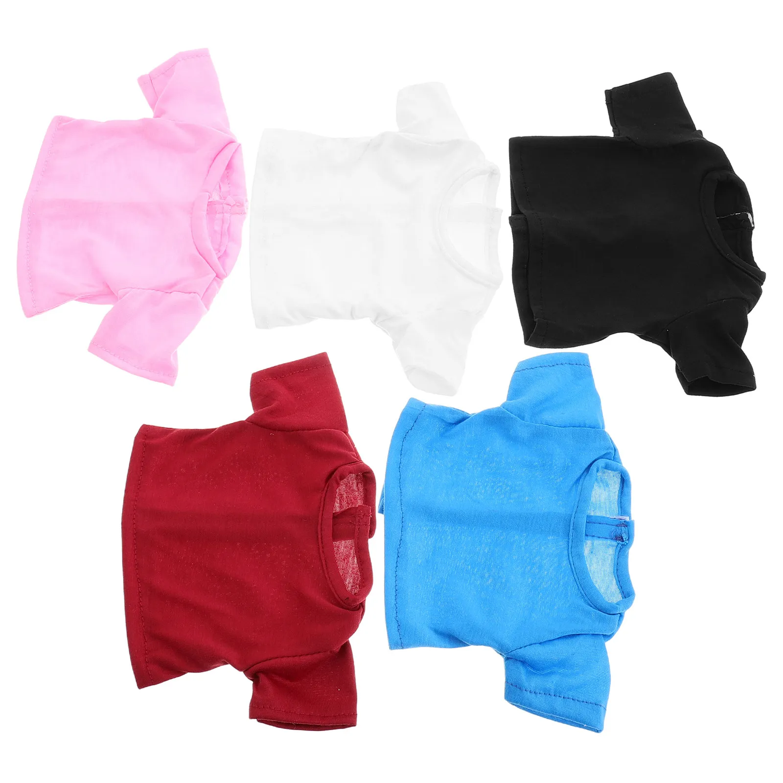 

Solid Color Shirts Soft Fabric for 18 Inch Short Sleeve Clothes Pretend Play Dress Up Outfits Accessories